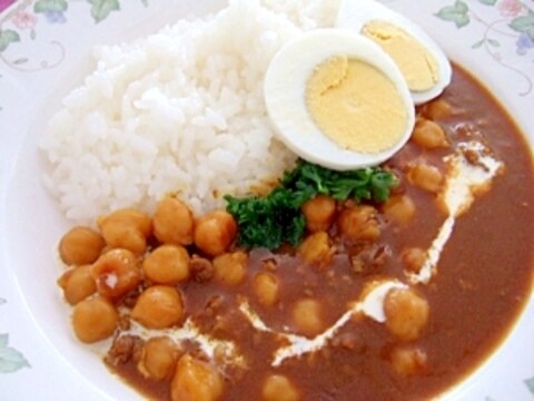 薬膳カレー・ルーで作る　ひよこ豆のカレー